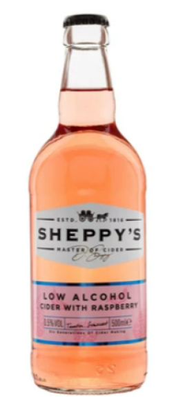 Sheppys Low Alcohol Cider with Raspberry