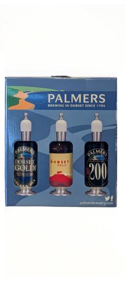 Palmers gift tasting pack contain one of each of our five bottled ales and a branded glass. Palmers gift tasting pack contain one of each of our five bottled ales and a branded glass.