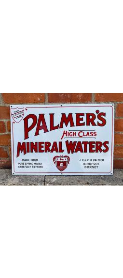 Palmers Mineral Waters original enamel sign Palmers Mineral Waters original enamel sign